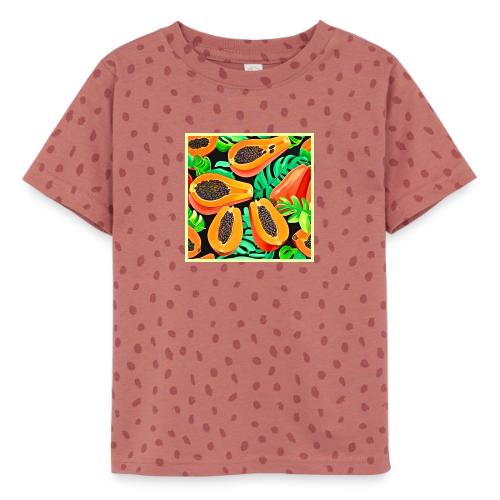 Papaya and Leaves Fresh Pattern - Toddler Fine Jersey T-Shirt