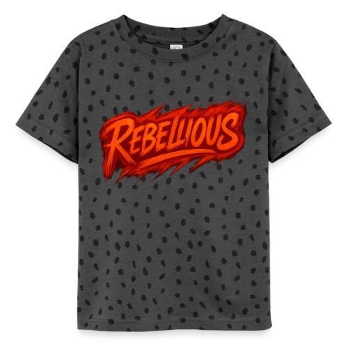 Rebellious Graffiti Neon Orange Streetwear T-Shirt - Toddler Fine Jersey T-Shirt
