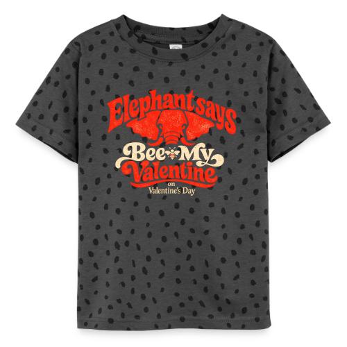 Retro Elephant Bee My Valentine Cute Couple - Toddler Fine Jersey T-Shirt