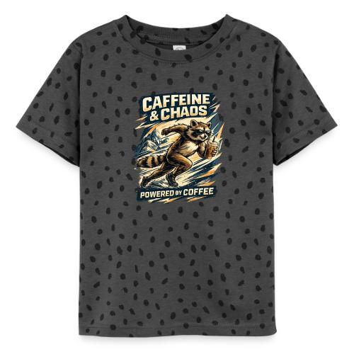 Funny Caffeine Chaos Raccoon Coffee Lover Morning - Toddler Fine Jersey T-Shirt