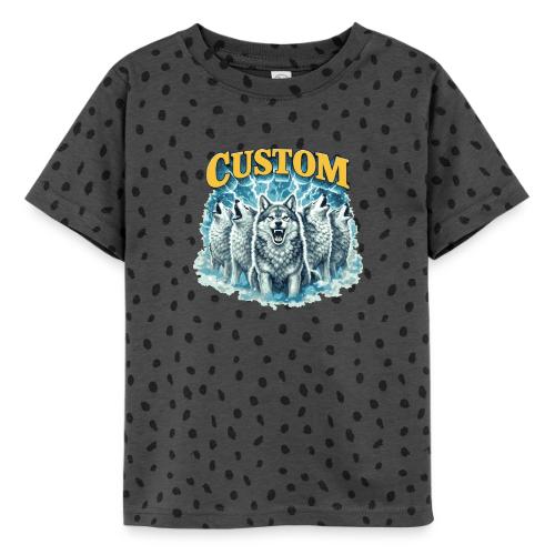 Custom Wolf Pack Howling Moon Vintage Wilderness - Toddler Fine Jersey T-Shirt