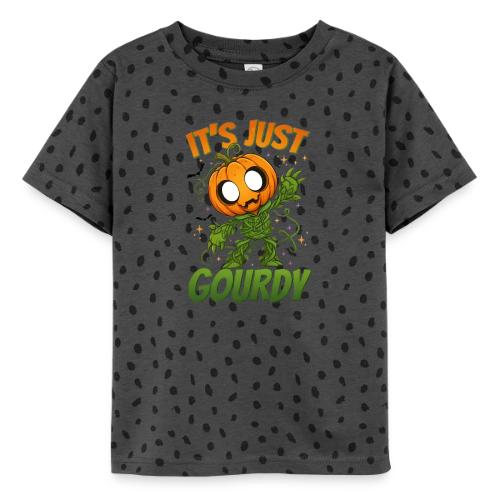 Cute Pumpkin Monster “It’s Just Gourdy” Funny - Toddler Fine Jersey T-Shirt