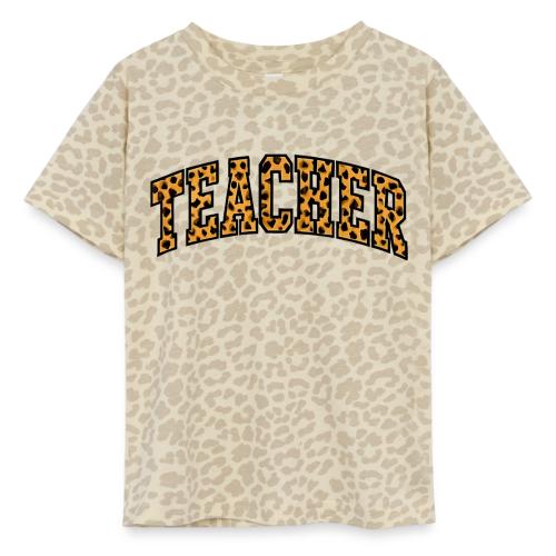 Leopard Print Teacher Typography - Toddler Fine Jersey T-Shirt