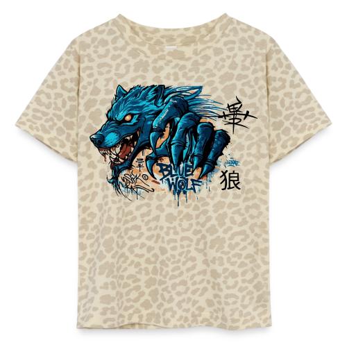 Blue Wolf Graffiti Street Art - Toddler Fine Jersey T-Shirt