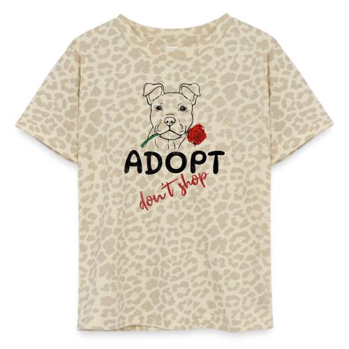 Retro Adopt Dont Shop Cute Puppy Rose Tee - Toddler Fine Jersey T-Shirt
