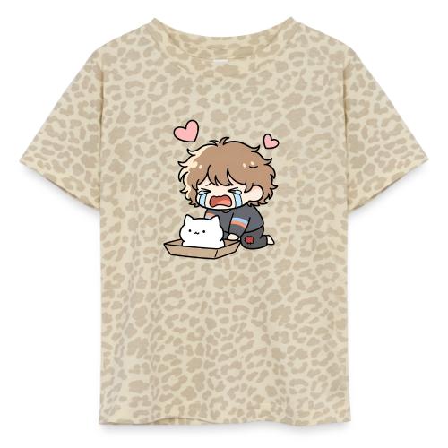 Crying Chibi Boy with Stray Cat - Toddler Fine Jersey T-Shirt