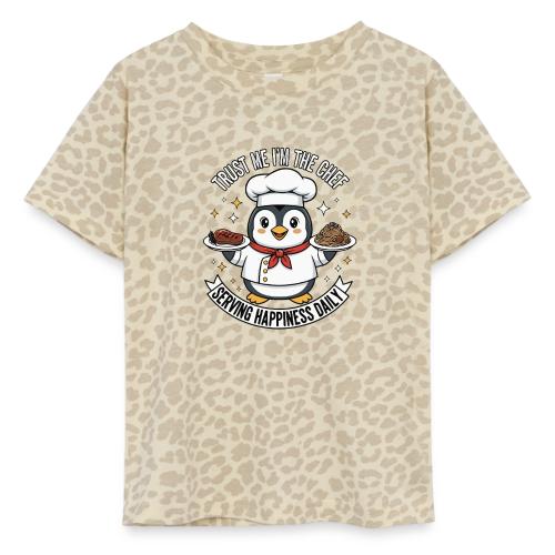 cute Penguin Chef-Funny Cartoon Daily Happiness - Toddler Fine Jersey T-Shirt