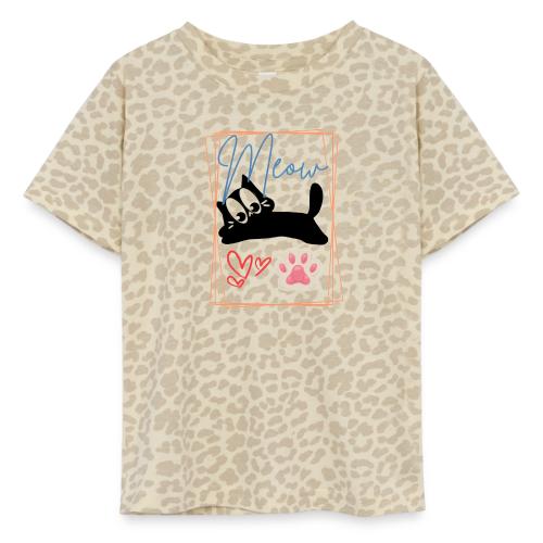 Meow Cat Paw Cute Kitty Lover Design - Toddler Fine Jersey T-Shirt