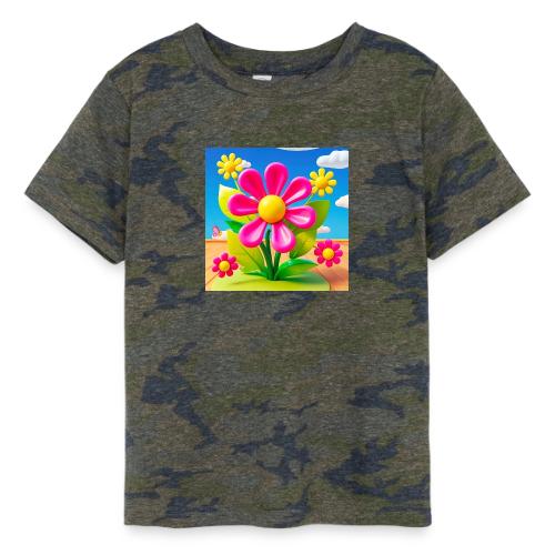 Pink Floral Peace | Sky & Nature Design - Toddler Fine Jersey T-Shirt
