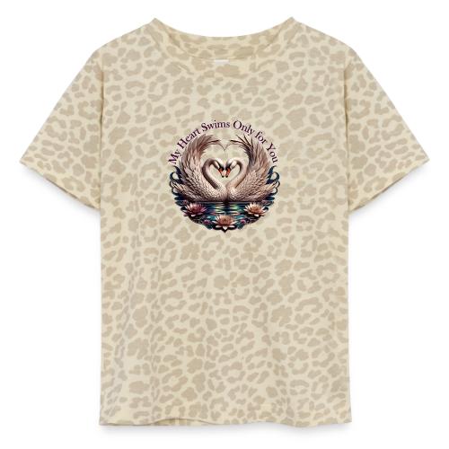 My Heart Swims Only for You Swan Heart T-Shirt - Toddler Fine Jersey T-Shirt