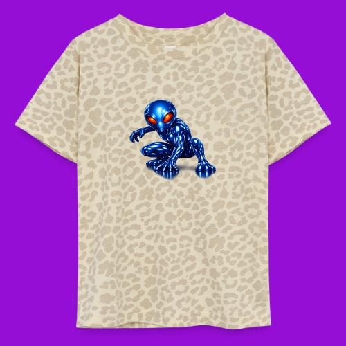 Blue Alien Crouch - Toddler Fine Jersey T-Shirt