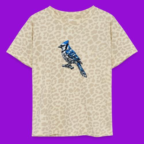 Silver Blue Jay on Perch - Toddler Fine Jersey T-Shirt