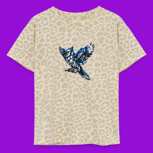 Silver Blue Jay Open Wing Perch - Toddler Fine Jersey T-Shirt