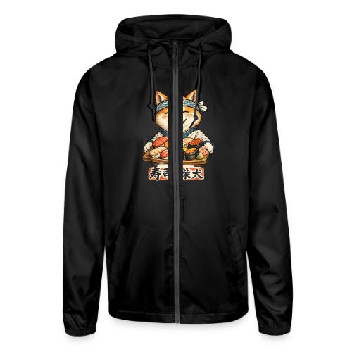 Funny Shiba Inu Sushi Kawaii Dog Tee - Unisex Lightweight Windbreaker Jacket