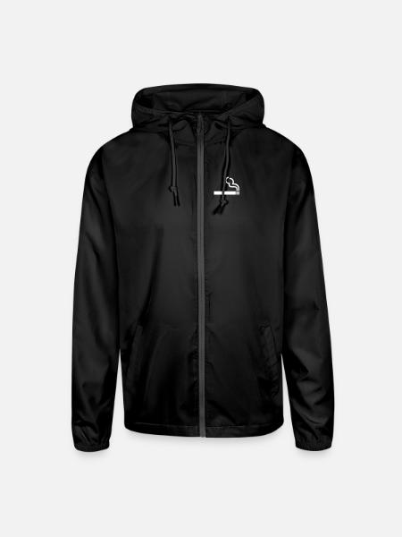 Smoking - Unisex Lightweight Windbreaker Jacket - black - Front