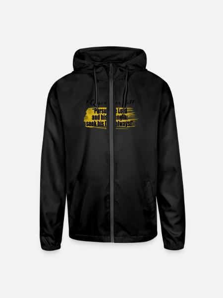 1 Chronicles 16:11 - Unisex Lightweight Windbreaker Jacket - black