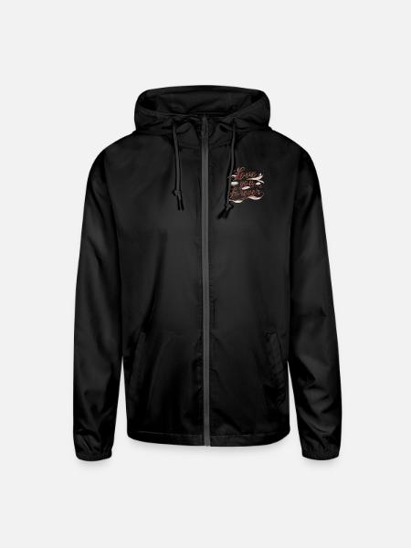 Love you Forever - Unisex Lightweight Windbreaker Jacket - black - Front