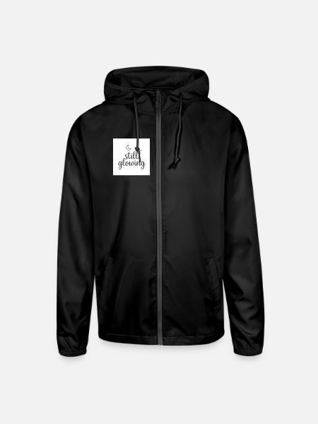 Still Glowing - Unisex Lightweight Windbreaker Jacket - black