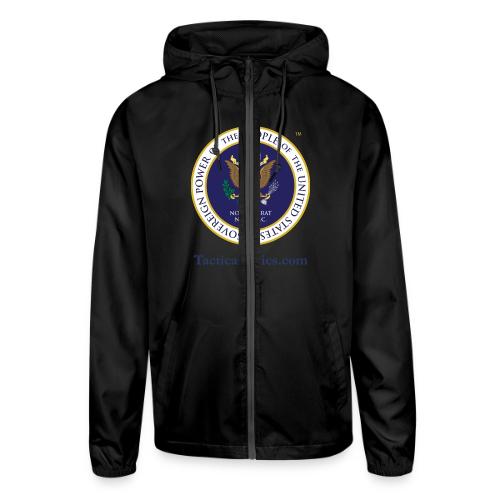 The People's Seal with blue url - Unisex Lightweight Windbreaker Jacket