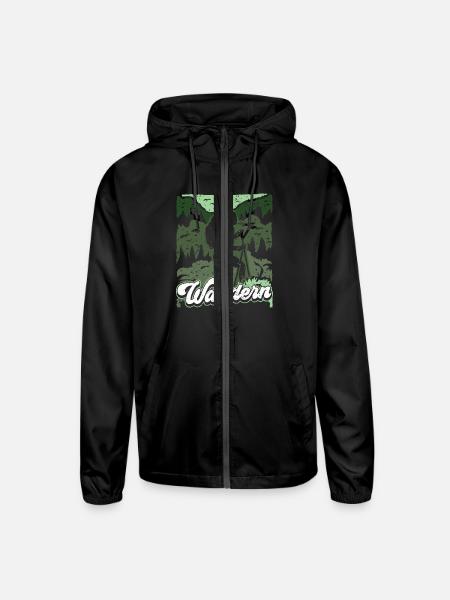 trekking - Unisex Lightweight Windbreaker Jacket - black - Front