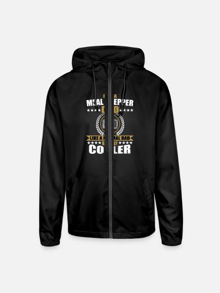 Funny Meal Prep Dad For Men - Unisex Lightweight Windbreaker Jacket - black - Front