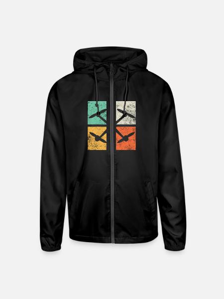 Drones Pilot Quadcopter FPV Drone Racingfpv racing - Unisex Lightweight Windbreaker Jacket - black - Front