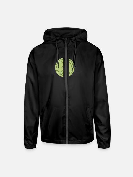 Lineart Energy Uranium Nuclear Power Plant - Unisex Lightweight Windbreaker Jacket - black - Front