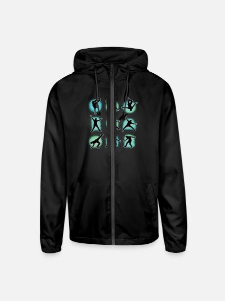 Breakdance Children For Dance Break Dancers - Unisex Lightweight Windbreaker Jacket - black - Front
