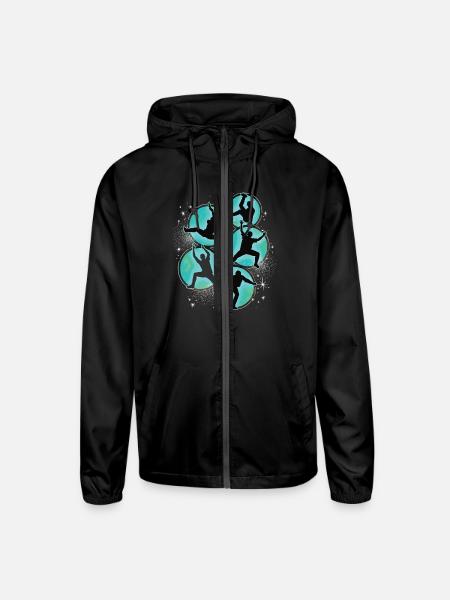 Breakdance Children For Dance Break Dancers - Unisex Lightweight Windbreaker Jacket - black - Front