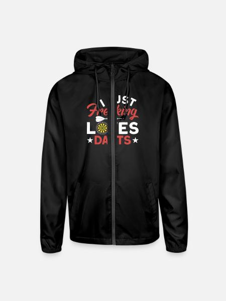 Darts Dart Player - Unisex Lightweight Windbreaker Jacket - black