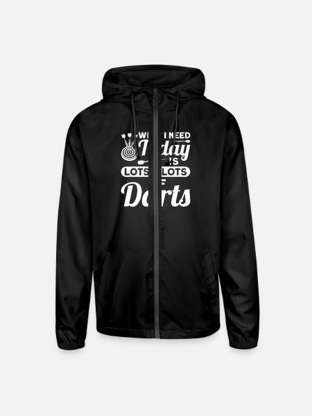 Darts Dart Player - Unisex Lightweight Windbreaker Jacket - black