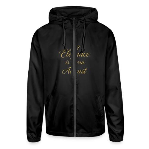 Elegance Is Born in August | Gold Butterfly - Unisex Lightweight Windbreaker Jacket