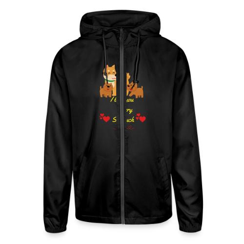 Cute Dog Family Love – “I Love You Purry So much - Unisex Lightweight Windbreaker Jacket