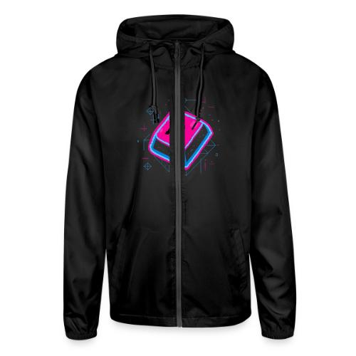 Neon Pixel A Key - Unisex Lightweight Windbreaker Jacket