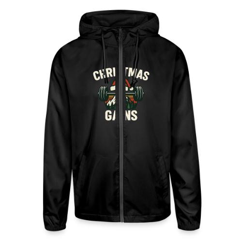 Christmas Gains – Santa Barbell Power - Unisex Lightweight Windbreaker Jacket