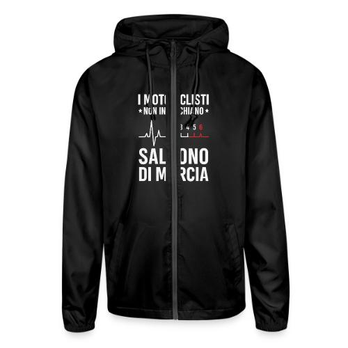 Motorcyclists Never Age Heartbeat Design - Unisex Lightweight Windbreaker Jacket