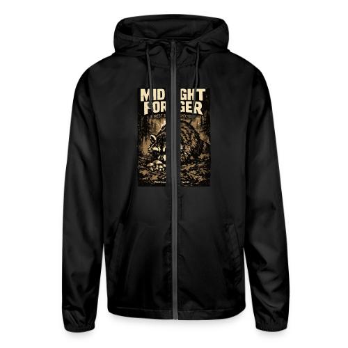 Midnight Forager Raccoon Mushroom Hunter - Unisex Lightweight Windbreaker Jacket