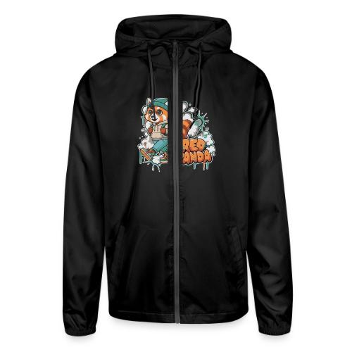 Red Panda Street Graffiti Vibes - Unisex Lightweight Windbreaker Jacket
