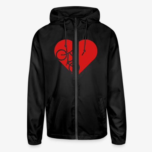 Bike in heart - Unisex Lightweight Windbreaker Jacket