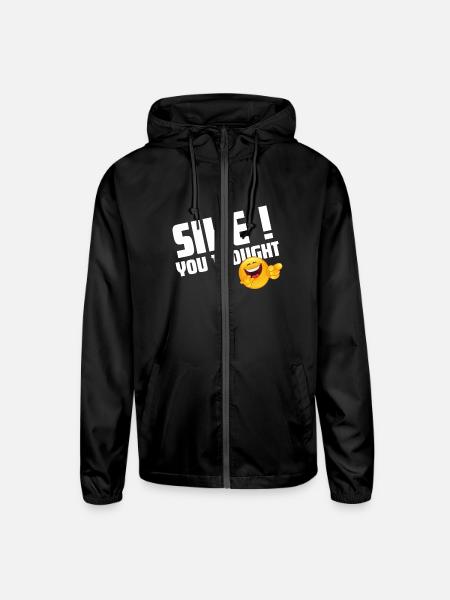 sike you thought! - Unisex Lightweight Windbreaker Jacket - black