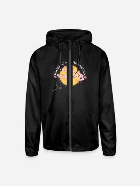 Looking at the SAKURA - Unisex Lightweight Windbreaker Jacket - black