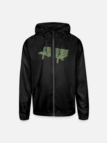 Bench - Unisex Lightweight Windbreaker Jacket - black - Front