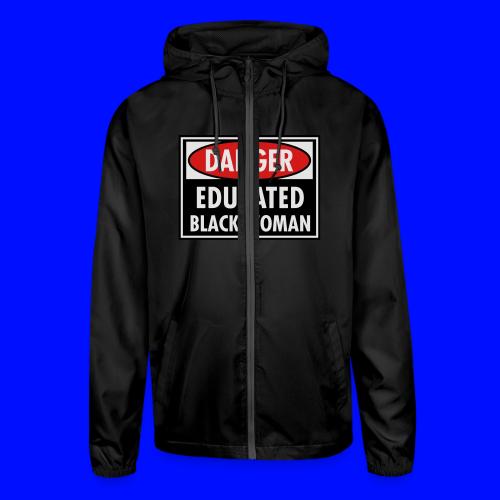 Danger Educated Black Woman_ Global Couture Long S - Unisex Lightweight Windbreaker Jacket