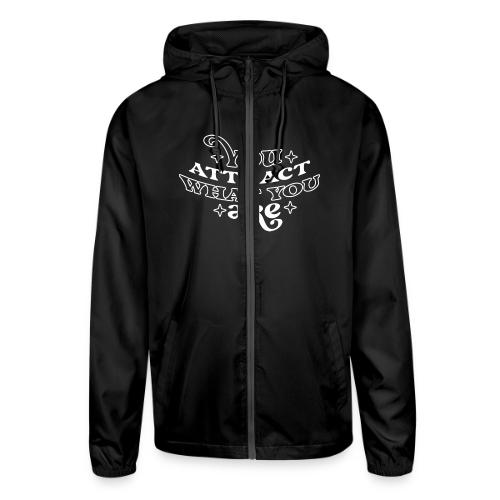 Law of Attraction Typography Manifest Quote - Unisex Lightweight Windbreaker Jacket
