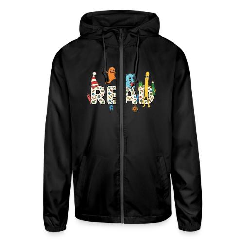 Whimsical READ Kids Cartoon - Unisex Lightweight Windbreaker Jacket