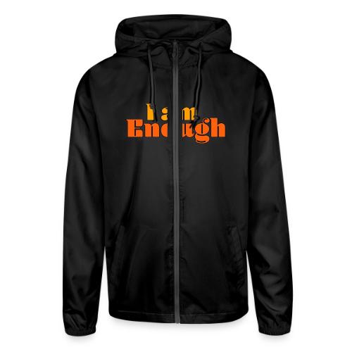 I Am Enough – Self-Love Affirmation Typography - Unisex Lightweight Windbreaker Jacket