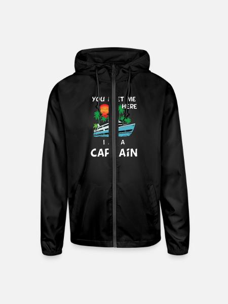 Captain Boat yacht - Unisex Lightweight Windbreaker Jacket - black