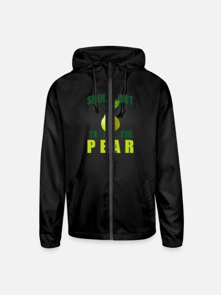 Shout Out To All The Pear - Unisex Lightweight Windbreaker Jacket - black