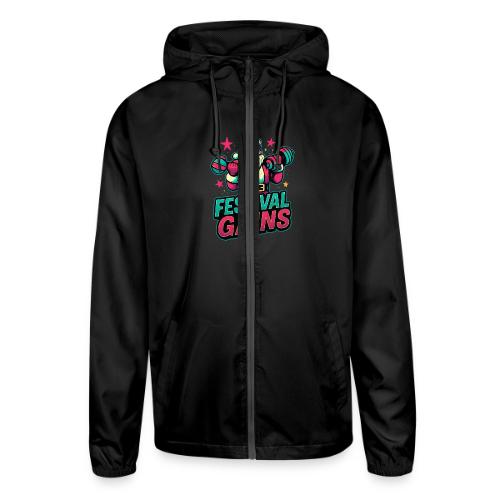 Festival of Gains Funny Gym Santa Christmas - Unisex Lightweight Windbreaker Jacket