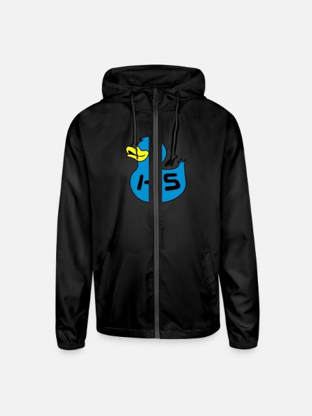 Rubber duckie his - Unisex Lightweight Windbreaker Jacket - black